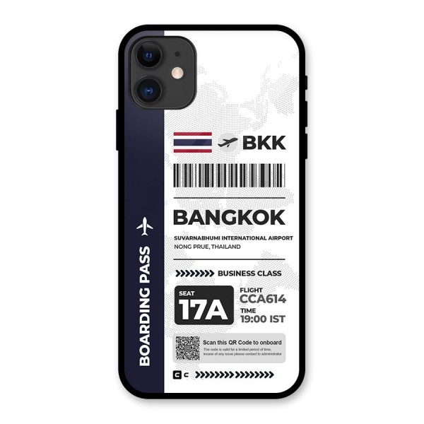 International Boarding Pass Bangkok Metal Back Case for iPhone 11