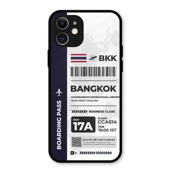 International Boarding Pass Bangkok Glass Back Case for iPhone 12