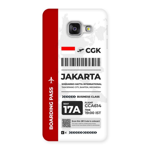 International Boarding Pass Jakarta Back Case for Galaxy A3 (2016)