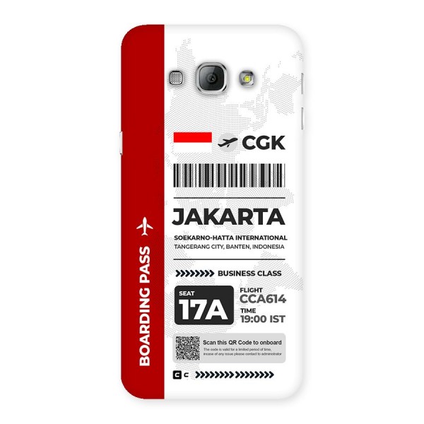 International Boarding Pass Jakarta Back Case for Galaxy A8