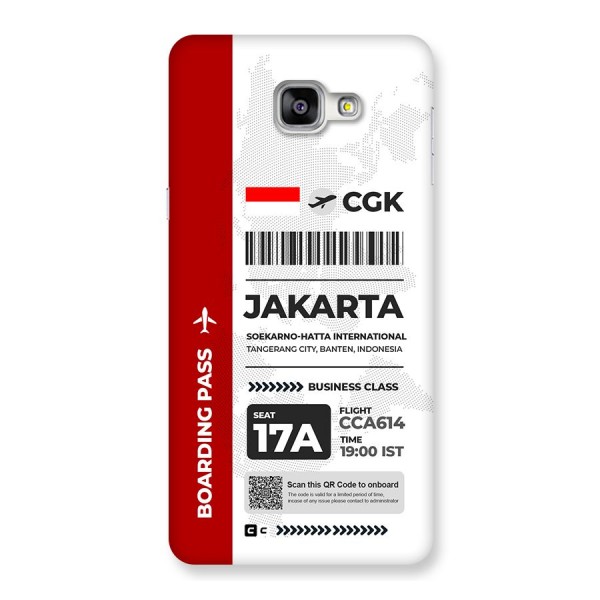 International Boarding Pass Jakarta Back Case for Galaxy A9