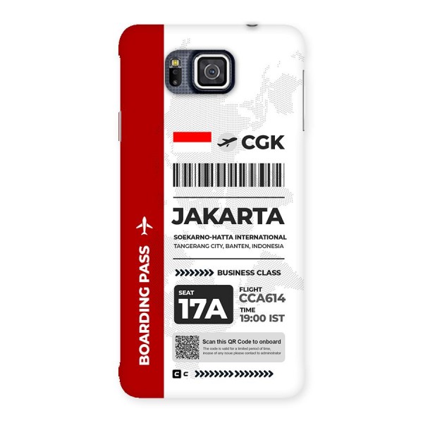 International Boarding Pass Jakarta Back Case for Galaxy Alpha