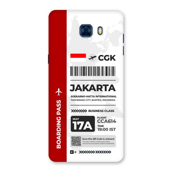 International Boarding Pass Jakarta Back Case for Galaxy C7 Pro