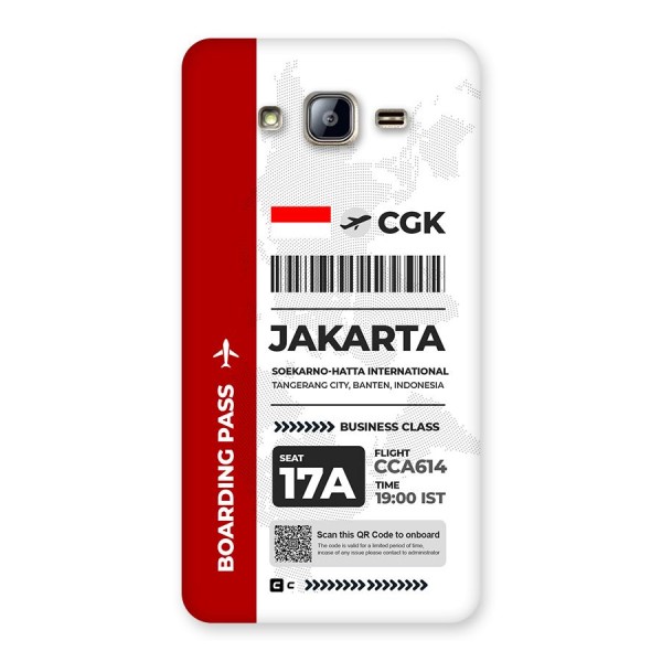 International Boarding Pass Jakarta Back Case for Galaxy On5