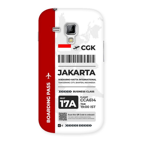 International Boarding Pass Jakarta Back Case for Galaxy S Duos