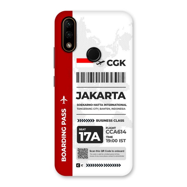 International Boarding Pass Jakarta Back Case for Lenovo A6 Note