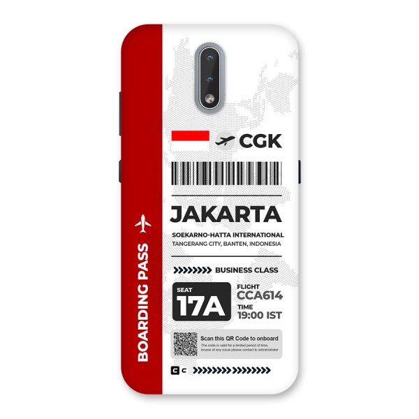 International Boarding Pass Jakarta Back Case for Nokia 2.3