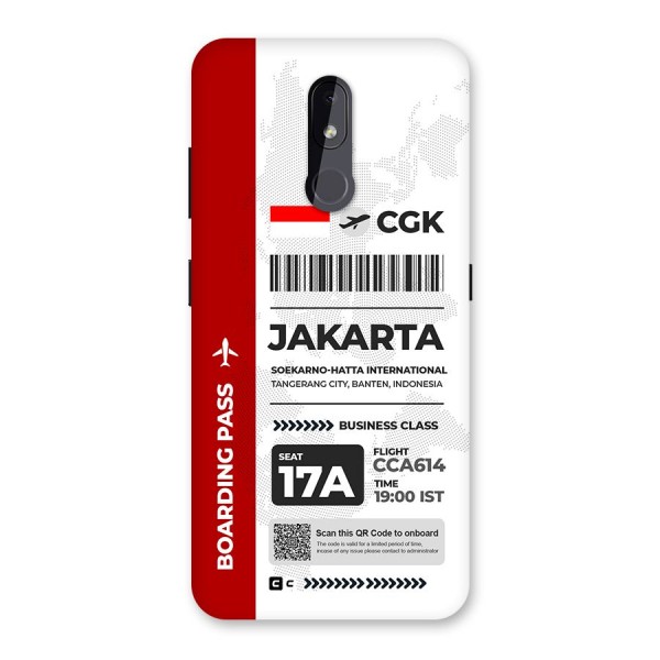 International Boarding Pass Jakarta Back Case for Nokia 3.2