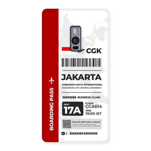 International Boarding Pass Jakarta Back Case for OnePlus 2