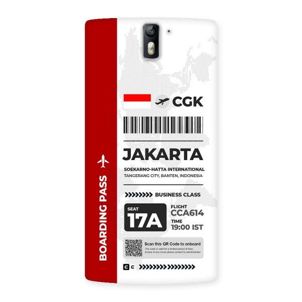 International Boarding Pass Jakarta Back Case for OnePlus One