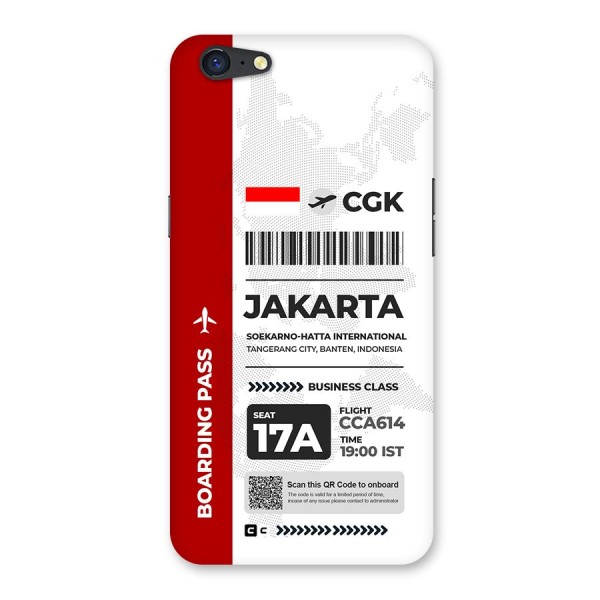 International Boarding Pass Jakarta Back Case for Oppo A71