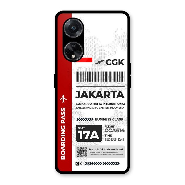 International Boarding Pass Jakarta Back Case for Oppo F23