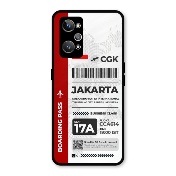 International Boarding Pass Jakarta Metal Back Case for Realme GT 2