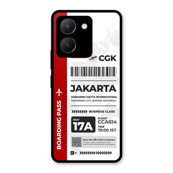 International Boarding Pass Jakarta Back Case for Vivo Y36