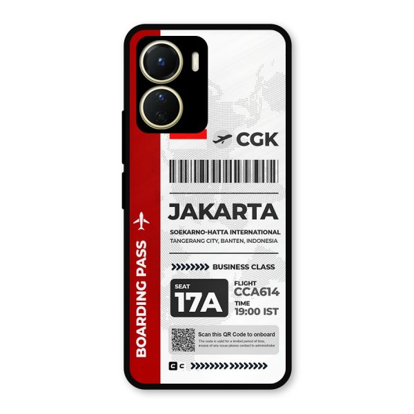 International Boarding Pass Jakarta Metal Back Case for Vivo Y56