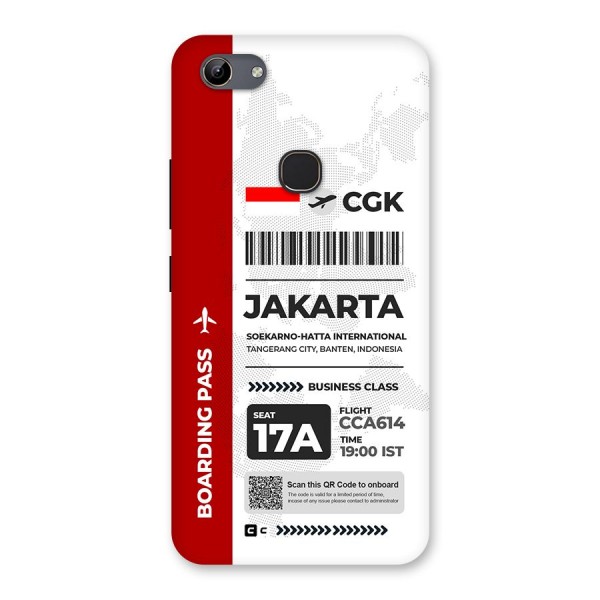 International Boarding Pass Jakarta Back Case for Vivo Y81