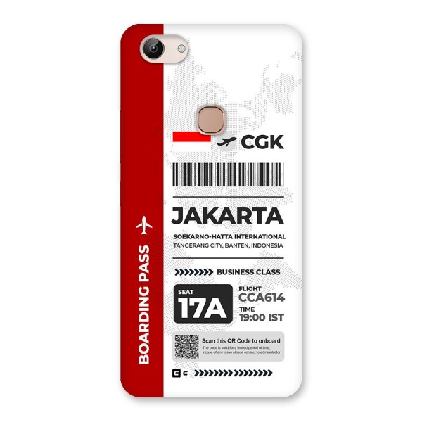 International Boarding Pass Jakarta Back Case for Vivo Y83