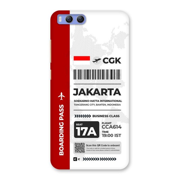 International Boarding Pass Jakarta Back Case for Xiaomi Mi 6