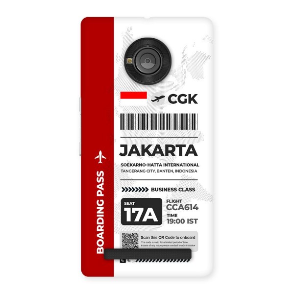 International Boarding Pass Jakarta Back Case for Yuphoria