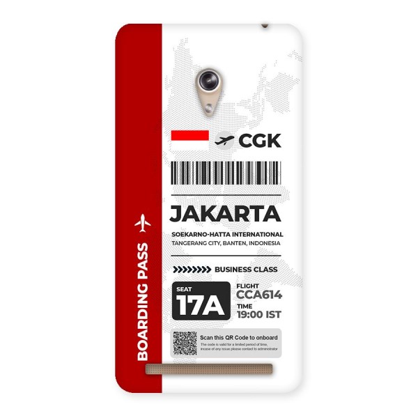 International Boarding Pass Jakarta Back Case for Zenfone 6