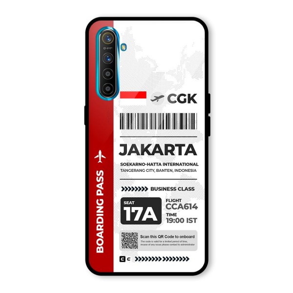 International Boarding Pass Jakarta Glass Back Case for Realme XT