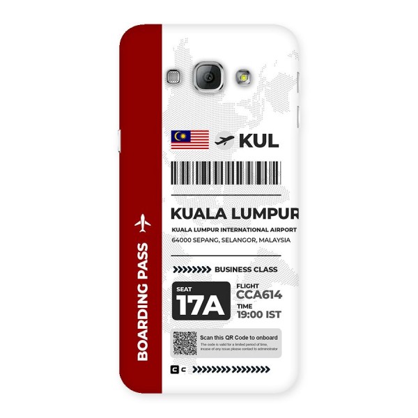 International Boarding Pass Kuala Lumpur Back Case for Galaxy A8