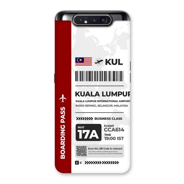 International Boarding Pass Kuala Lumpur Back Case for Galaxy A80