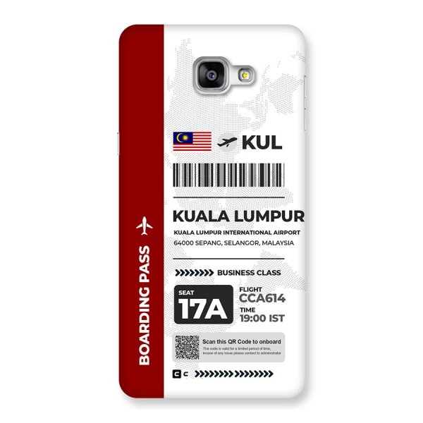 International Boarding Pass Kuala Lumpur Back Case for Galaxy A9