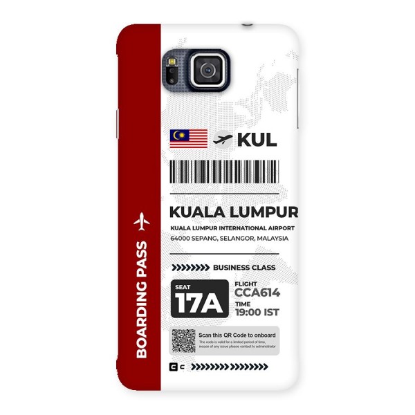 International Boarding Pass Kuala Lumpur Back Case for Galaxy Alpha