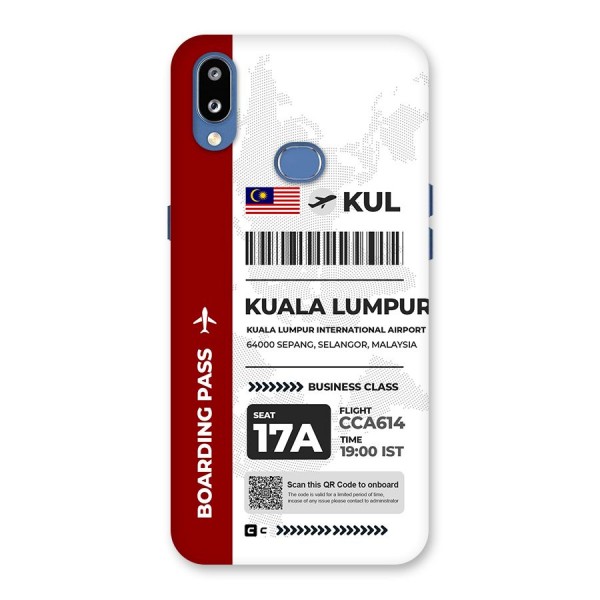 International Boarding Pass Kuala Lumpur Back Case for Galaxy M01s