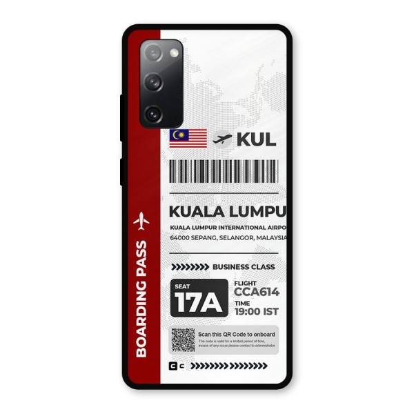 International Boarding Pass Kuala Lumpur Metal Back Case for Galaxy S20 FE