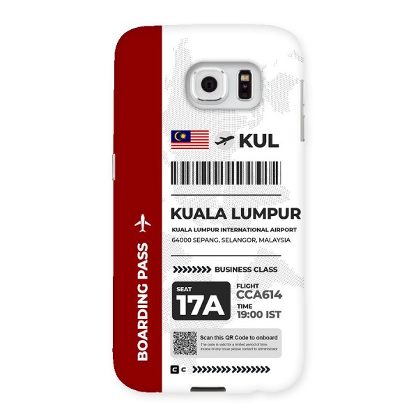 International Boarding Pass Kuala Lumpur Back Case for Galaxy S6