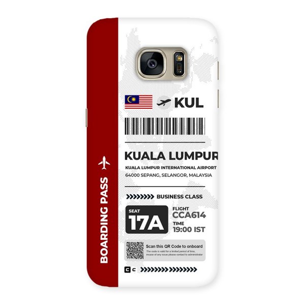 International Boarding Pass Kuala Lumpur Back Case for Galaxy S7