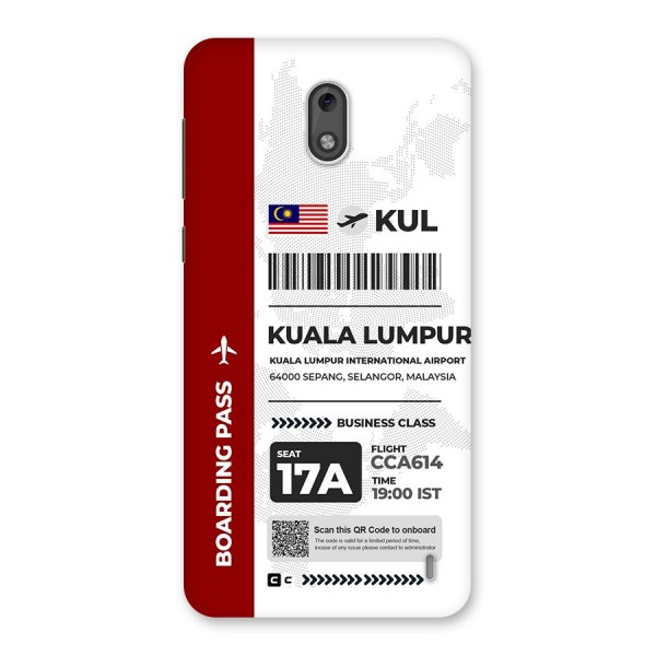 International Boarding Pass Kuala Lumpur Back Case for Nokia 2