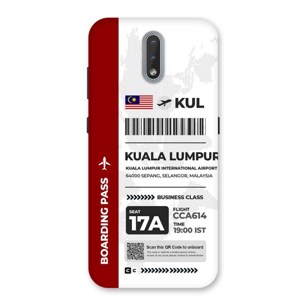 International Boarding Pass Kuala Lumpur Back Case for Nokia 2.3