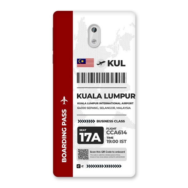 International Boarding Pass Kuala Lumpur Back Case for Nokia 3