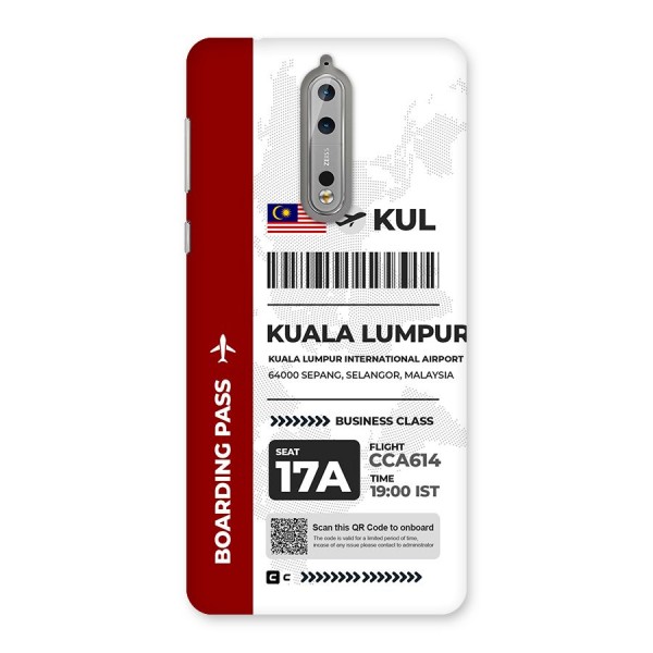 International Boarding Pass Kuala Lumpur Back Case for Nokia 8