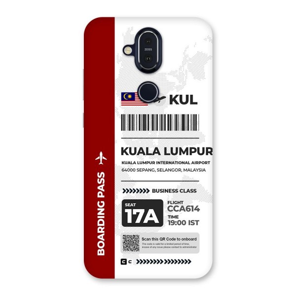 International Boarding Pass Kuala Lumpur Back Case for Nokia 8.1