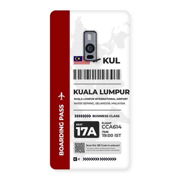 International Boarding Pass Kuala Lumpur Back Case for OnePlus 2