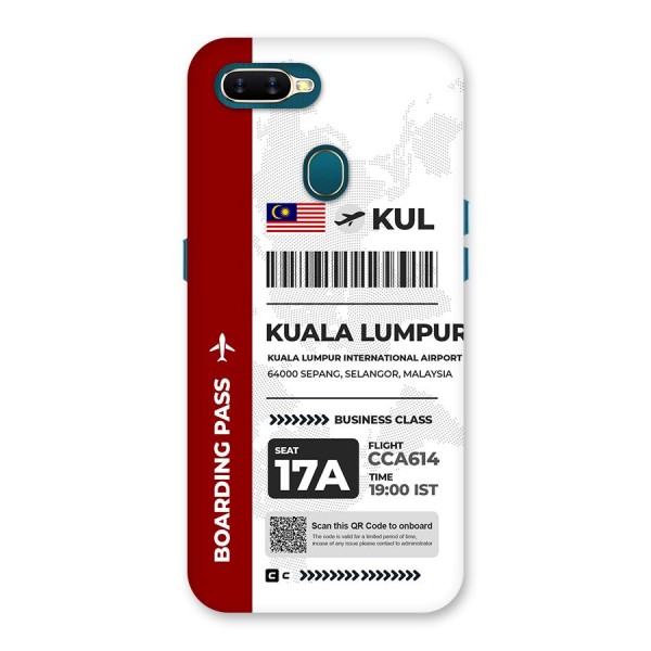 International Boarding Pass Kuala Lumpur Back Case for Oppo A11k