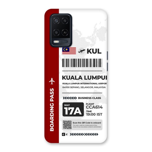 International Boarding Pass Kuala Lumpur Back Case for Oppo A54