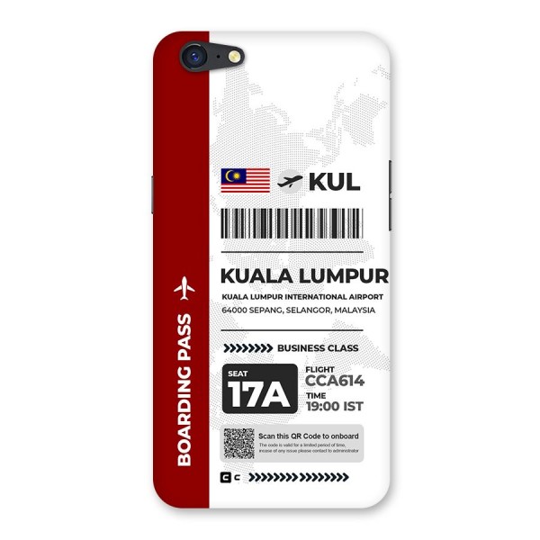 International Boarding Pass Kuala Lumpur Back Case for Oppo A71