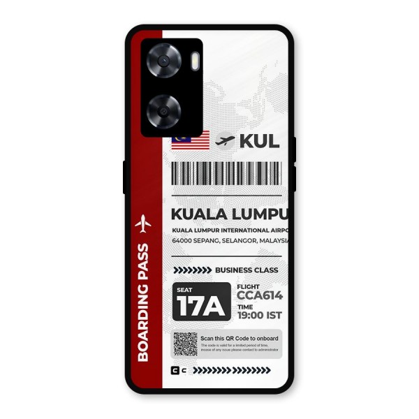 International Boarding Pass Kuala Lumpur Metal Back Case for Oppo A77