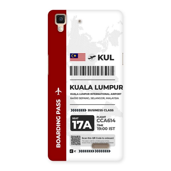 International Boarding Pass Kuala Lumpur Back Case for Oppo R7