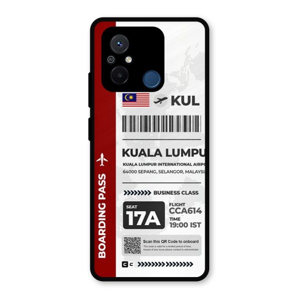 International Boarding Pass Kuala Lumpur Metal Back Case for Poco C55