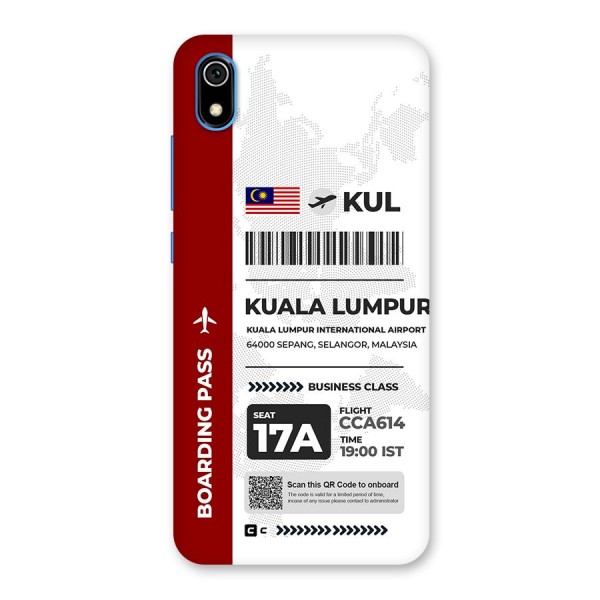 International Boarding Pass Kuala Lumpur Back Case for Redmi 7A