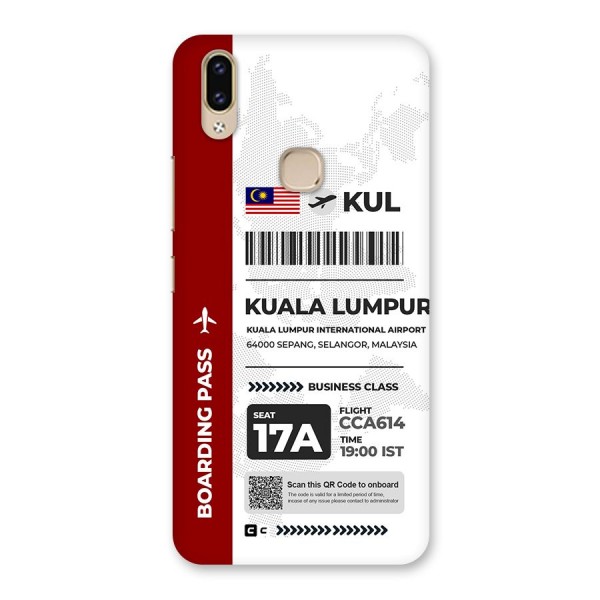 International Boarding Pass Kuala Lumpur Back Case for Vivo V9