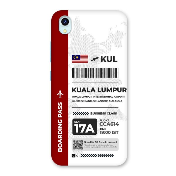 International Boarding Pass Kuala Lumpur Back Case for Vivo Y1s