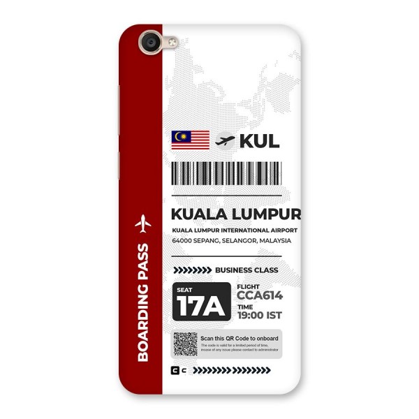 International Boarding Pass Kuala Lumpur Back Case for Vivo Y55