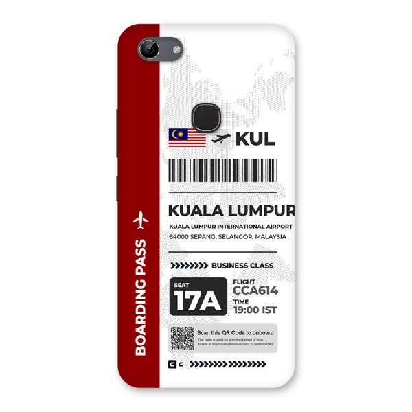 International Boarding Pass Kuala Lumpur Back Case for Vivo Y81